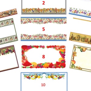 24 x Attractive pre-printed Jam or Preserve Labels,  BorderType, Self Adhesive,  Original & New Designs 64mm x 34mm