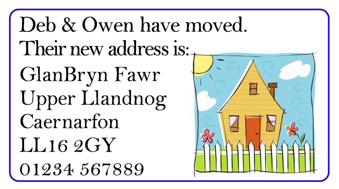 40 X Custom Moving House Labels 46mm X 26mm. Medium Sized Etsy UK