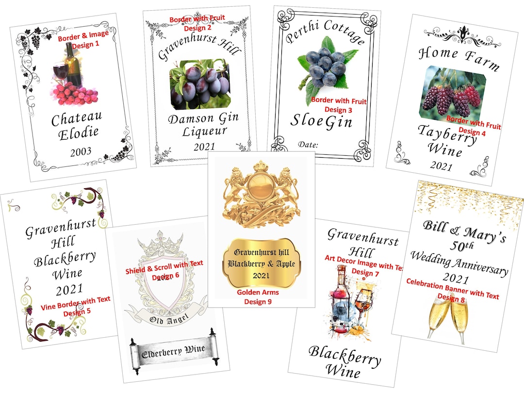 Customised Large (or Medium) Wine Labels, Homebrew, Special Occasions ...