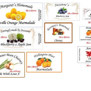 Custom rectangular Jam, Preserve, Chutney, Marmalade adhesive labels Many sizes and Formats available.