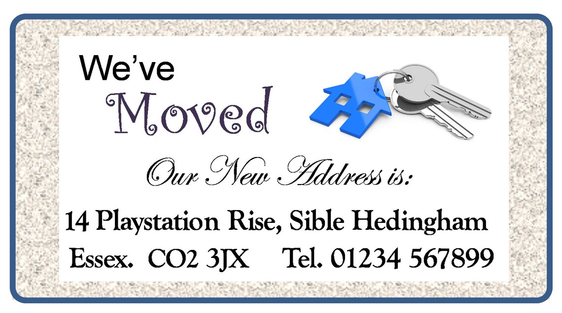 40 X Custom Moving House Labels 46mm X 26mm. Medium Sized Etsy UK