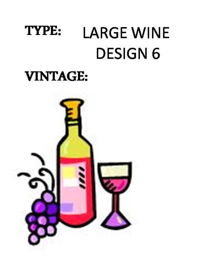 8 x Large Decorative Blank Wine Bottle Labels 105mm x 74mm Etsy