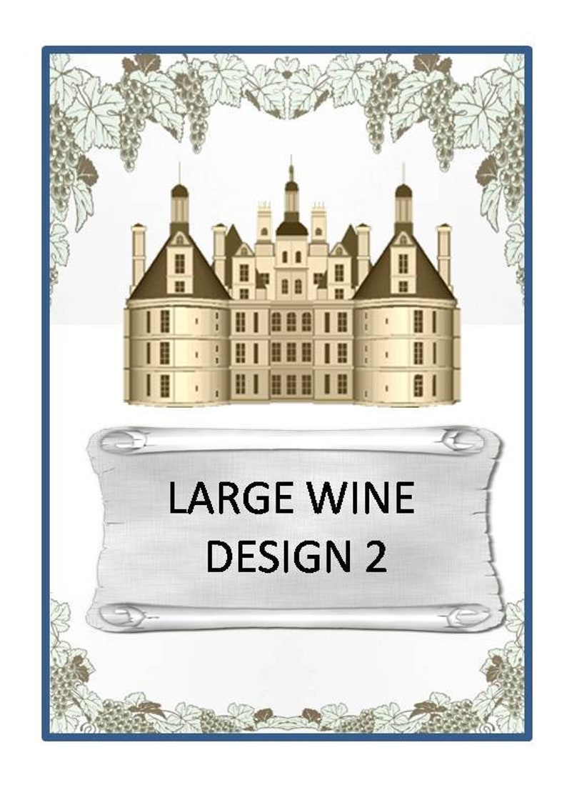 8 x Large Decorative Blank Wine Bottle Labels 105mm x 74mm Etsy
