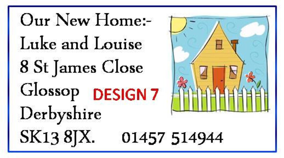 40 x Custom Moving house labels 46mm x 26mm. Medium sized Etsy