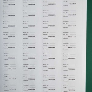 40-120 Medium Freezer Labels Blank or pre-printed (or could be designed & printed to order) 46 x 25mm