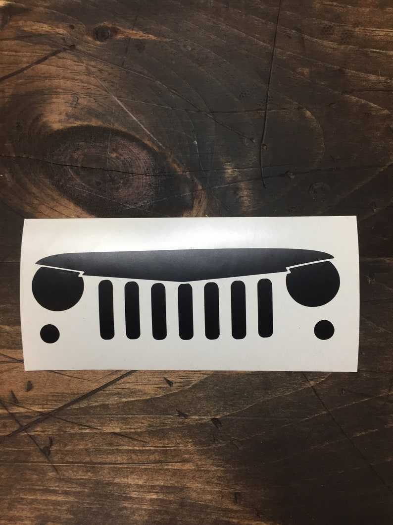 Angry Jeep Grille Decal / Jeep Decal / Jeep Sticker / Jeep Etsy