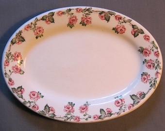 Sweet Basket Darling Pink Rosebud Garland Antique Aynsley Cake Basket