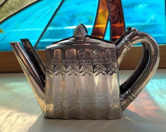 Godinger Silver Plated Teapot Shaped Napkin Holder 1993