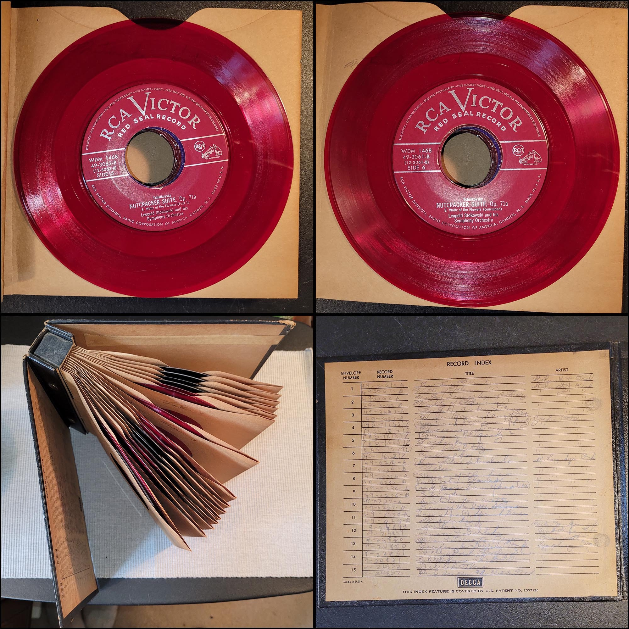 Vintage 45 RPM Record Album Collection Binder With 15 Records - Etsy