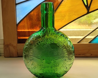 Clevenger Brothers Green Glass Bottle Batsto Citizens Committee 1976