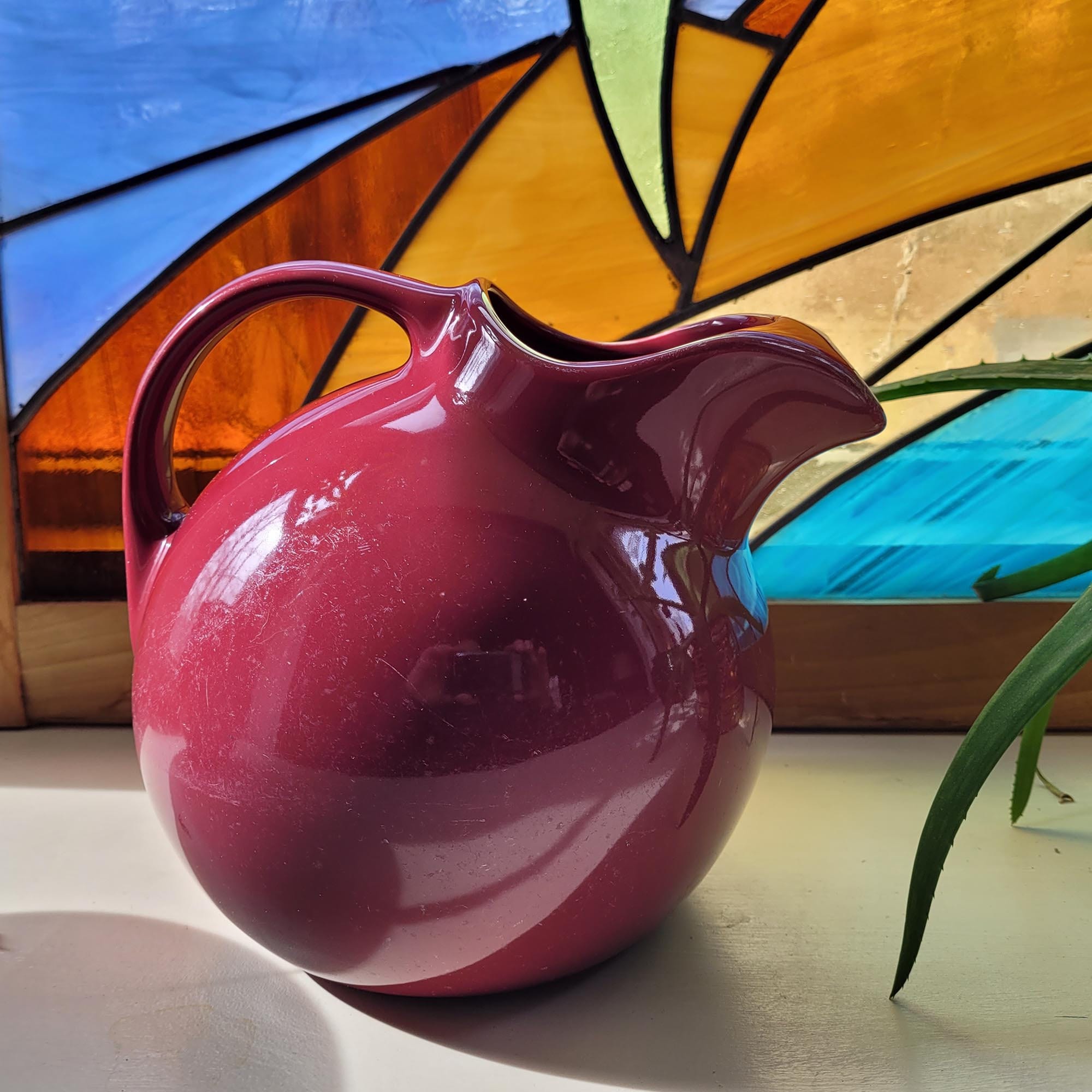 Hall China Cranberry Red Ball Water Pitcher With Ice Lip #633 - Etsy