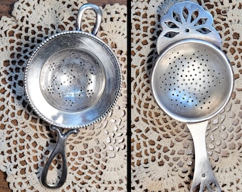 Silver Plate Tea Leaf Strainer Marked Made in England
