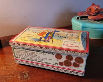 Vintage Koekbacker Dutch Butter Cookies Tin Made in W Germany