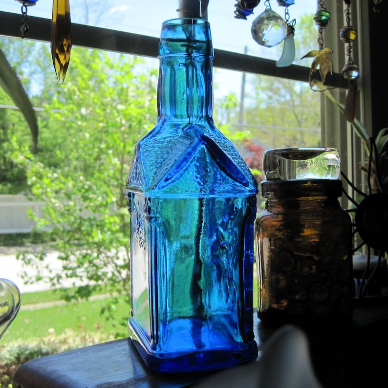 Vintage Wheaton Glass Blue Large Bottle Paul Revere 1775 on Etsy