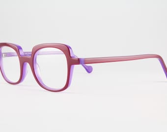 Authentic Anne et Valentin AMALIA 1722 43mm Red Purple Panto Frames Glasses France
