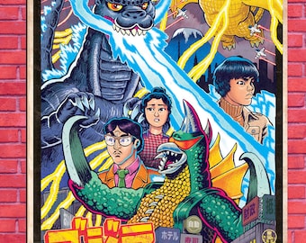 Godzilla vs Gigan película Póster / Kaiju Película Arte gráfico Película Decoración de pared Toku japonés