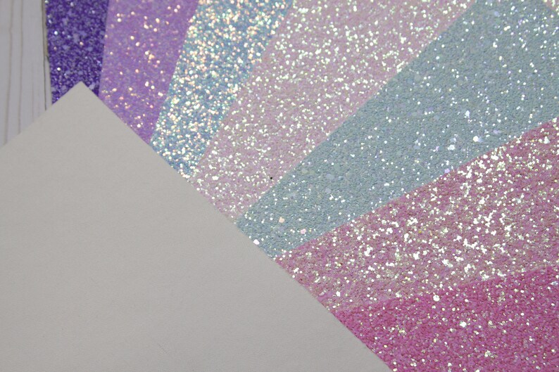 New Premium chunky glitter canvas sheets in Purple/'s Blue/'s and White,-Chunky glitter faux Synthetic glitter leather Pink/'s
