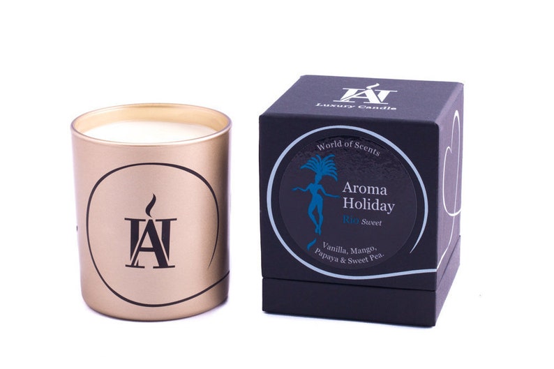 Luxury RIO Sweet Scented Candle by Aroma Holiday UK