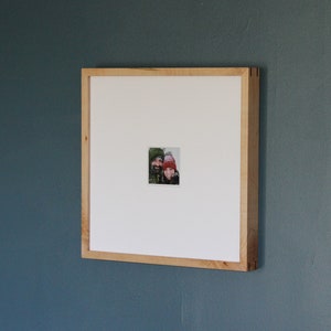Square Instant Film Maple Frame, Minimalist Wall Hanging Frame for Home and Office Decor, Unique Handmade Gift for Photo Enthusiasts