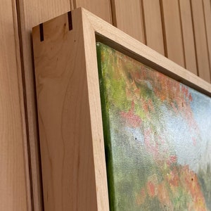 Natural Wood Floating Frame, Available in Maple, Walnut, Cherry, and