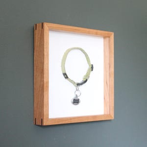 Cherry Shadowbox Frame with 3/4" Deep Display, Handcrafted Solid Hardwood Shadow Box Frame for Float Mount, Custom Wood Choice, UV Option
