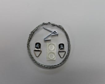 Light Picture Frame Hanging Hardware, Complete Mounting Hardware for Wood Frames up to 3lbs, Upgrade New or Old Frame with Hardware Kit