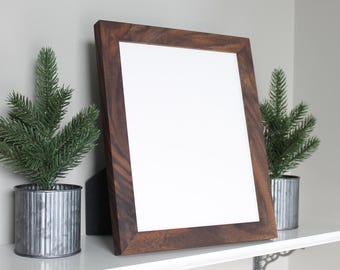 Walnut Minimalist 8x10 Tabletop Picture Frame – Handcrafted Hardwood Design, Perfect Gift for Home Decor Lovers