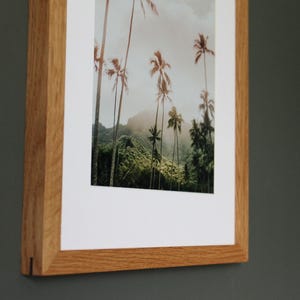 White Oak Minimal Picture Frame, Handmade and Available in Custom Size, Locally Sourced Wood, Handcrafted with Natural Wood Finish