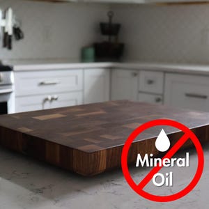 Walnut End Grain Cutting Board, 12x16 Butcher Block, Handmade Wood Chopping Board, Thick Kitchen Countertop Board