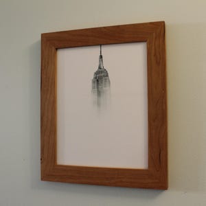 Cherry Modern Wood Picture Frame, Handmade Minimalist Design, Premium Hardwood Framing Option for Photography, Prints, or Kids Artwork