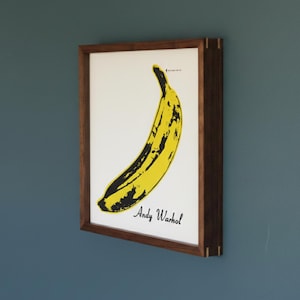 Walnut Vinyl Album Cover Frame, Solid Hardwood Display For 12 x 12 Record Album Covers, Handmade 33 LP Holder, Thin Minimalist Design