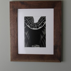 Walnut Modern Wood Picture Frame, Handmade Minimalist Design, Premium Hardwood Framing Option for Photography, Prints, or Kids Artwork