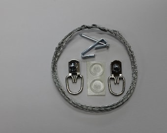 Medium Picture Frame Hanging Hardware, Complete Mounting Hardware for Wood Frames up to 10lbs, Upgrade New or Old Frame with Hardware Kit