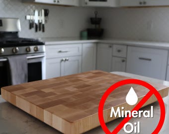 Maple End Grain Cutting Board, Personalized Butcher Block, Handmade Wood Chopping Board, Housewarming Gift, Kitchen Counter Block