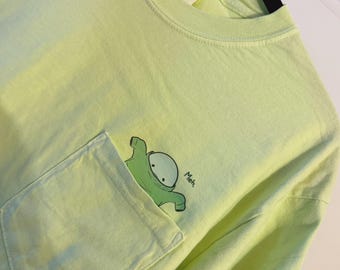 Kawaii Green Chibi Guy Pocket Tee