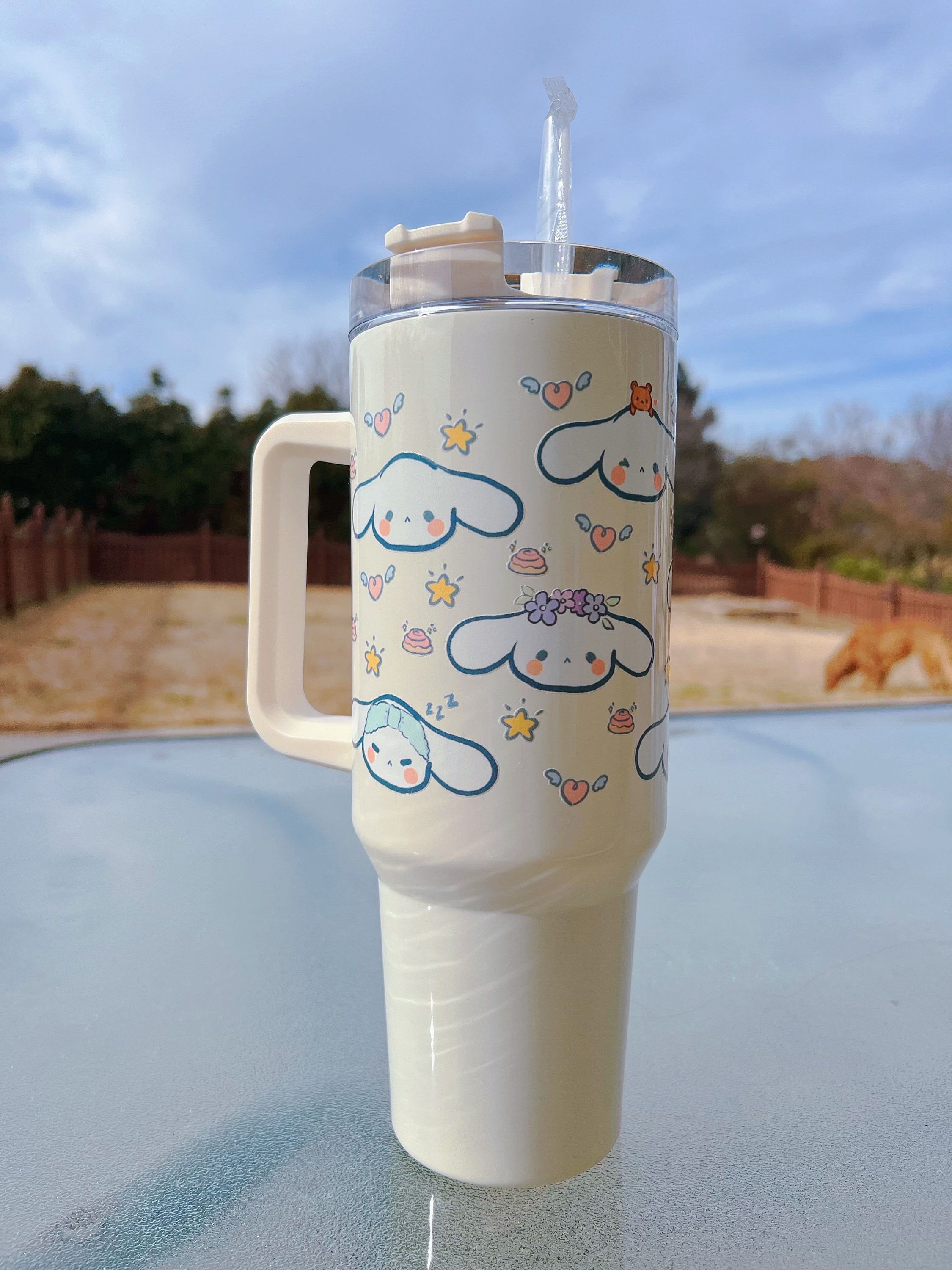 Vacuum Cup Insulated Coffee Bottle, 320ml Mini Vacuum Mug Cute Thermos, Stainless Steel Mini Thermos Travel Mug, Magic Rabbit Tea Milk Bottle, for