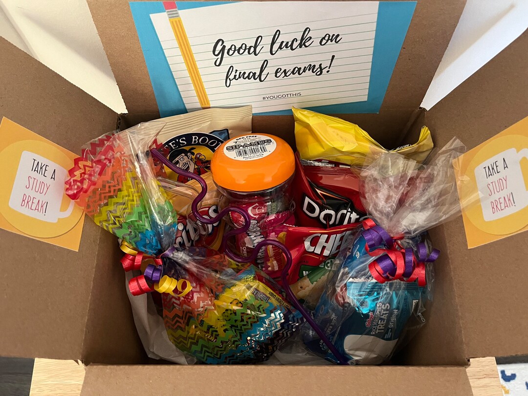 College Care Package Snacks Sweets Care Package Finals Week Care Package Study Break Care