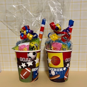 Sports Themed - Baseball - Football- Soccer - Birthday Party - Pre-Filled Party Favor - Pre- Made Goody Bags - Happy Birthday