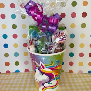 Unicorn Birthday Party Favor Loot Bags! Pre Filled Goodie Bags! Ready Made Party Favors! Unicorn Goody Bags!