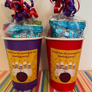 Bowling Party Favor Goody Bags! Pre Filled Goodie Bags!