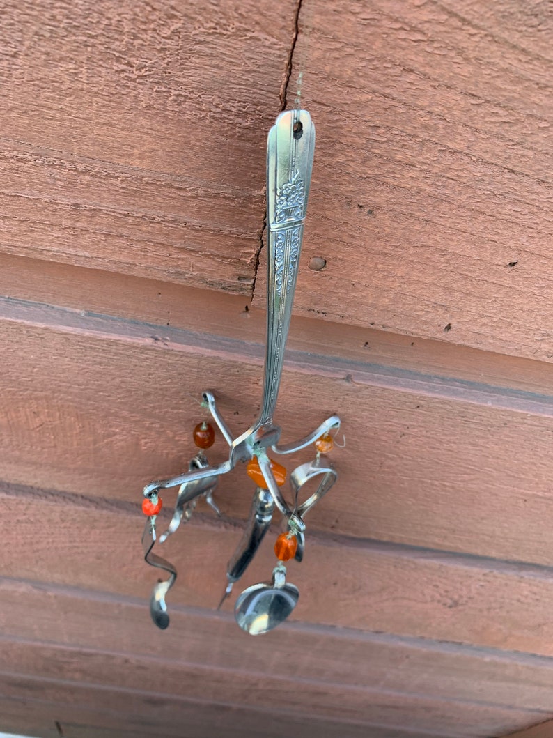 Fork Compass Windchime Etsy