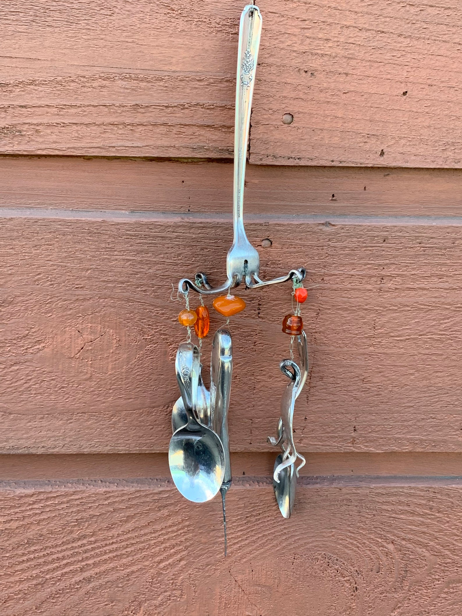 Fork Compass Windchime Etsy