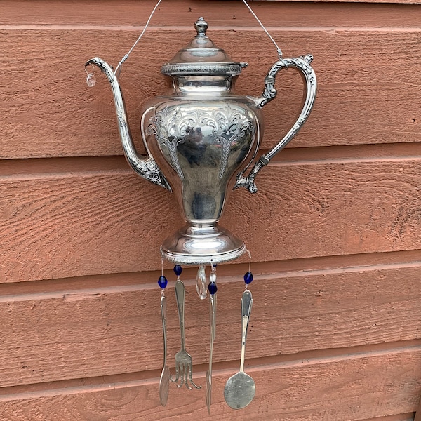 Wm. Rogers teapot wind chime