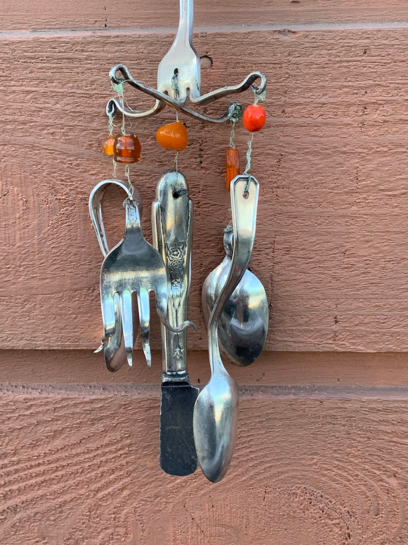 Fork Compass Windchime Etsy