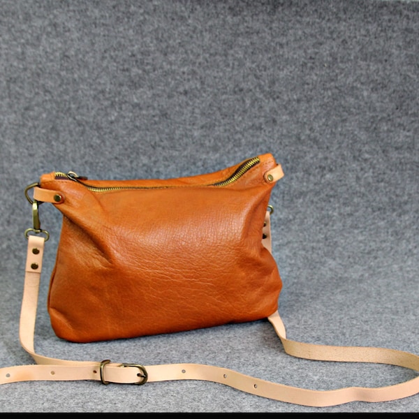 Medium Leather Bag, Leather Purse Shoulder Bag, CROSSBODY PURSE WOMEN crossbody leather bag woman minimal design