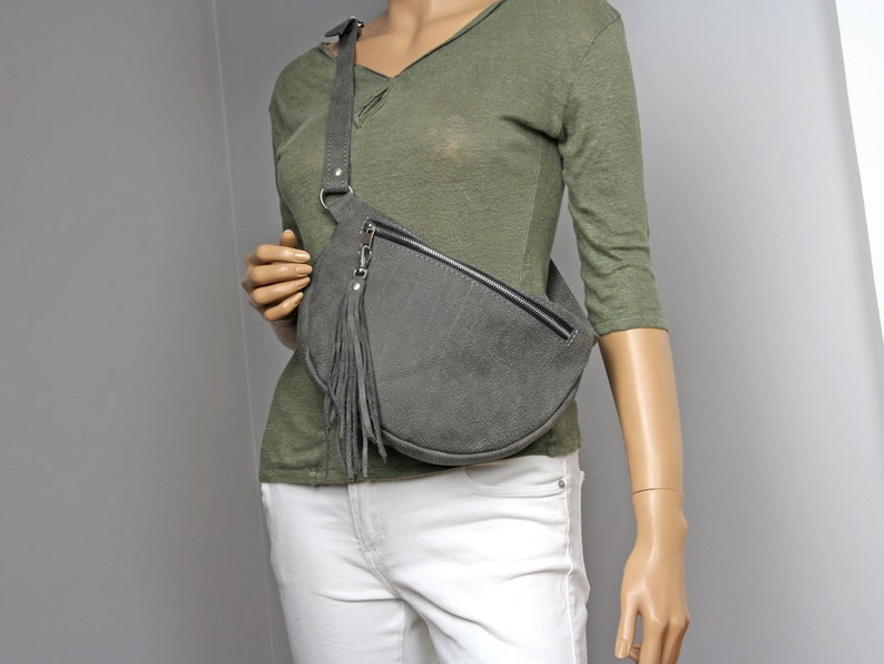 Unisex leather fanny pack supreme, Travel waist belt, belt case, Sports waist pack, Leather Fanny Pack , Unisex Bum bag image 1