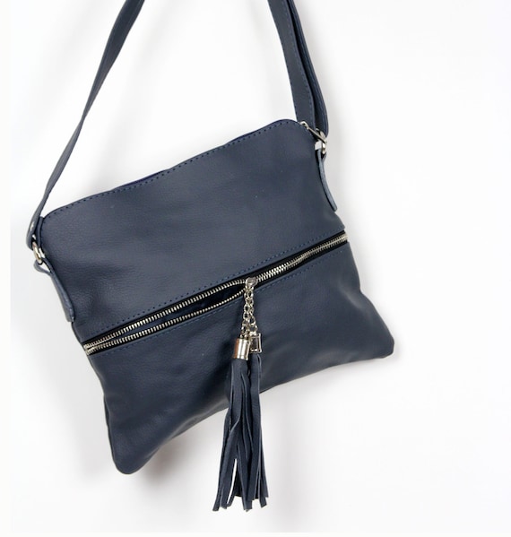 Large Slouchy Bag Genuine Leather Tote Dark Blue Bag Designer Handbags for  Women Asymmetrical Purse Handmade Shopper - Etsy Canada