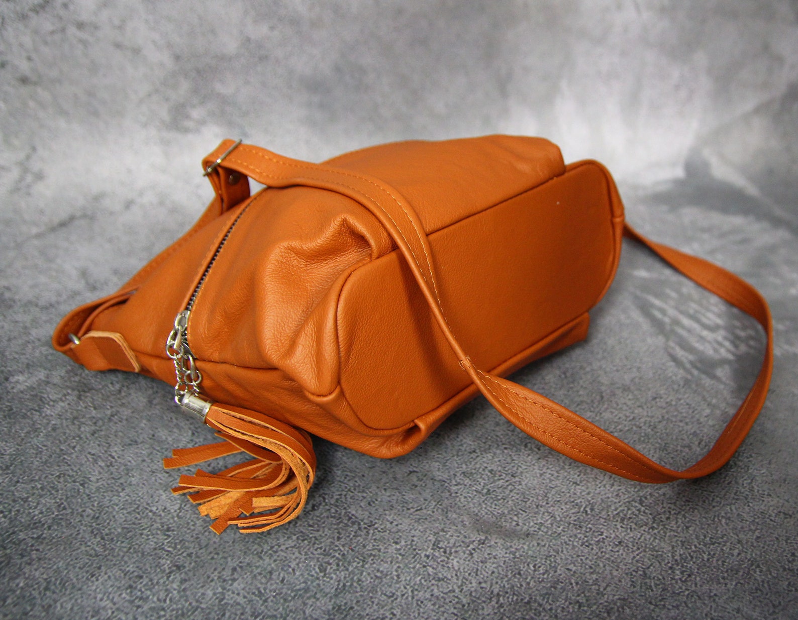 Small messenger travel bag with ziper and adjustable strap Etsy