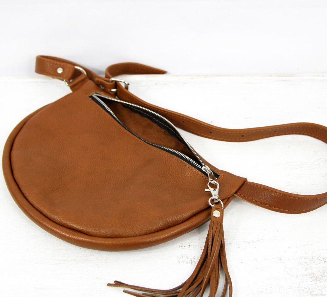 Women Belt Bags Lady Fashion Tan Leather Waists Phones Etsy