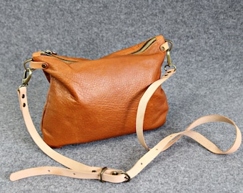 Small Leather shoulder bag Leather Crossbody bag Leather bag Best selling Purse Very soft handmade Gift for women